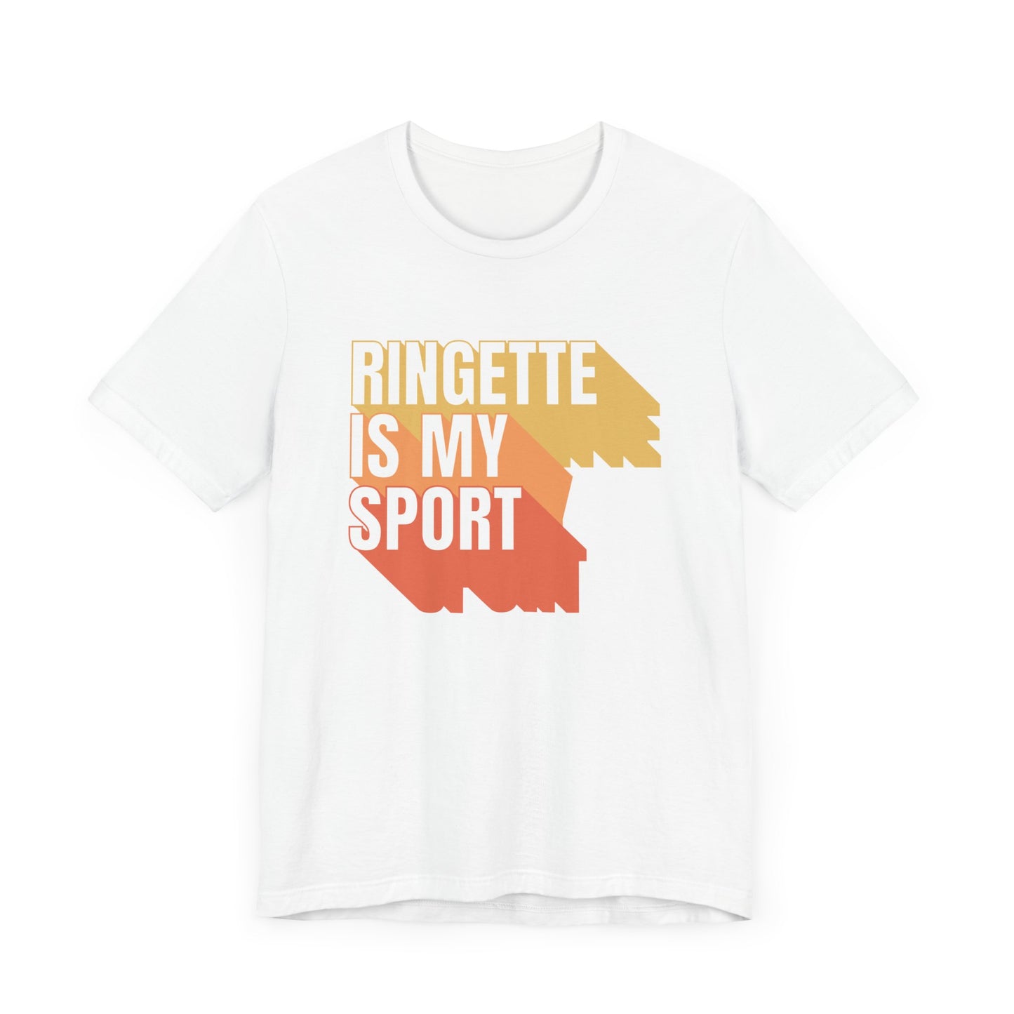 Ringette is my sport graphic white adult t-shirt
