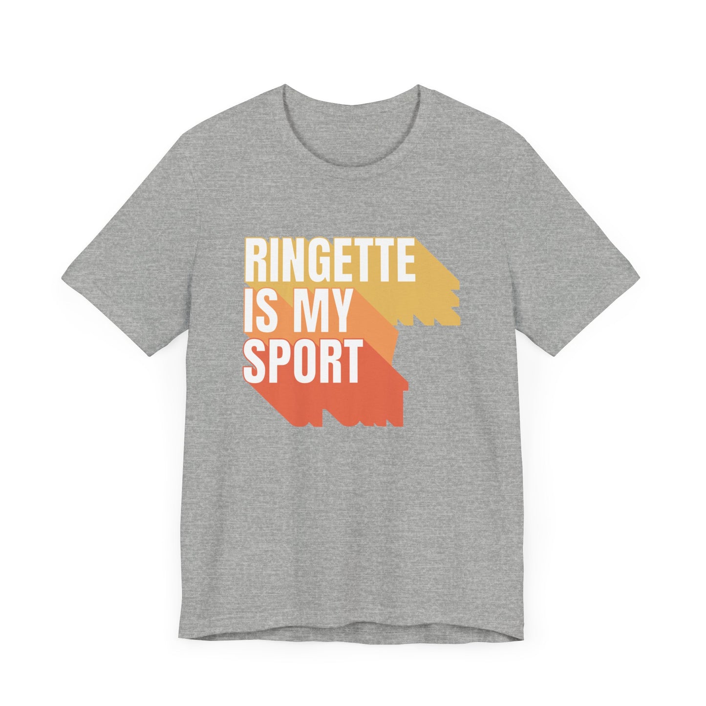 Ringette is my sport graphic grey adult t-shirt