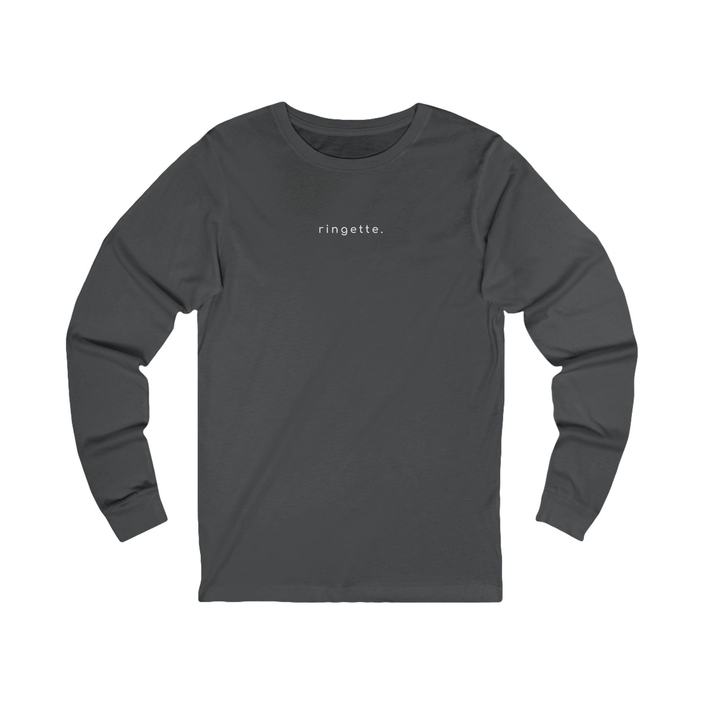 ringette at the core graphic grey adult unisex long sleeve