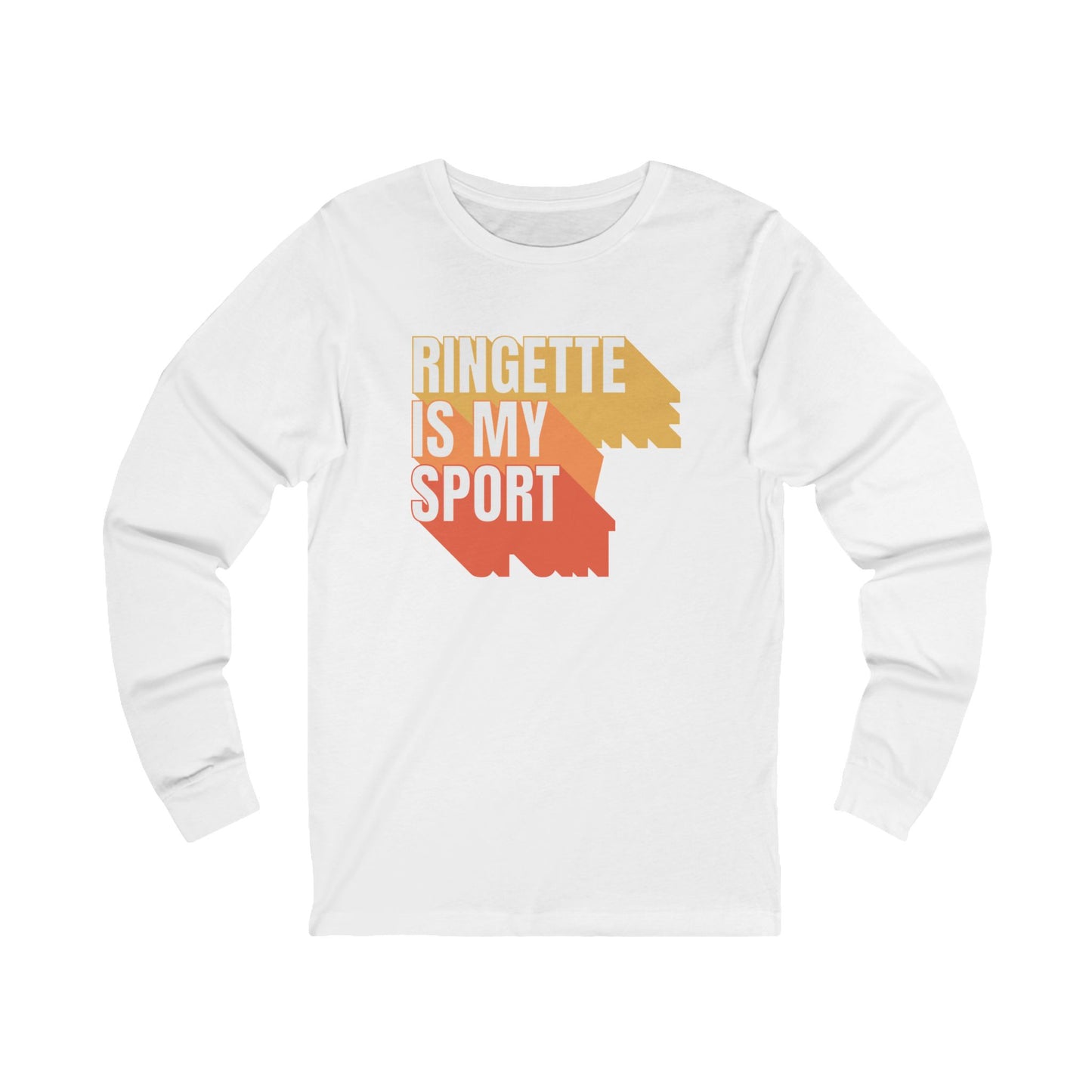 ringette is my sport graphic white adult long sleeve