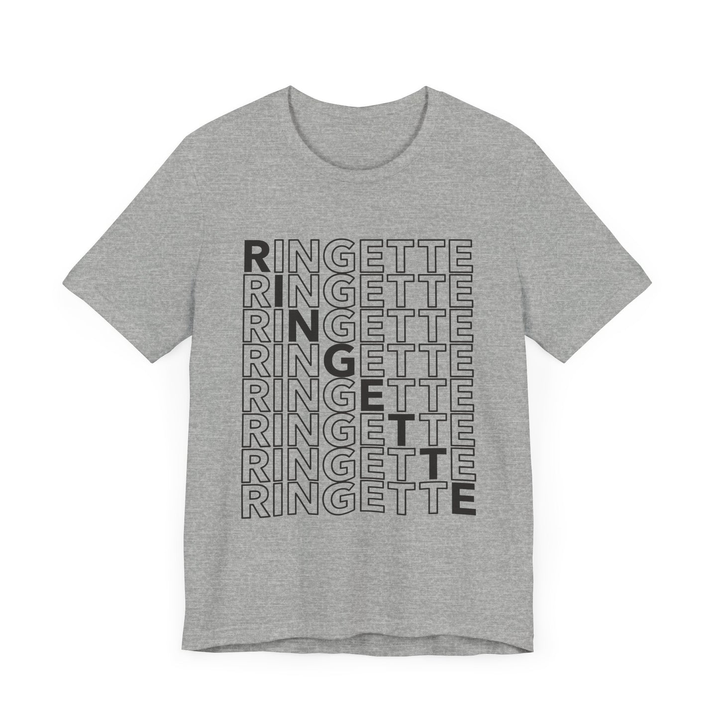 ringette on repeat graphic grey adult t-shirt