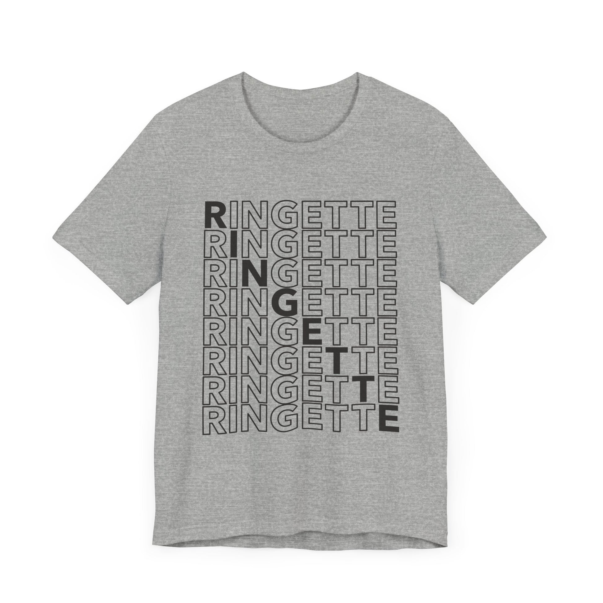 ringette on repeat graphic grey adult t-shirt