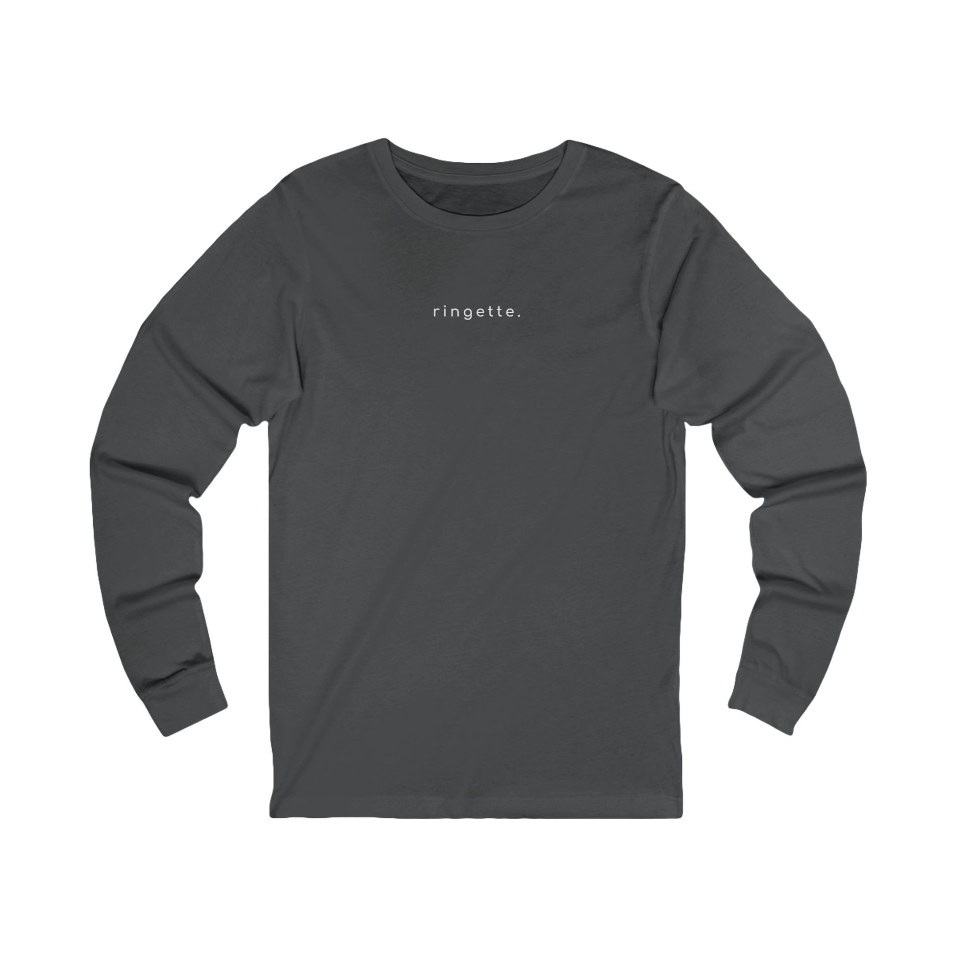 ringette at the core graphic grey adult unisex long sleeve
