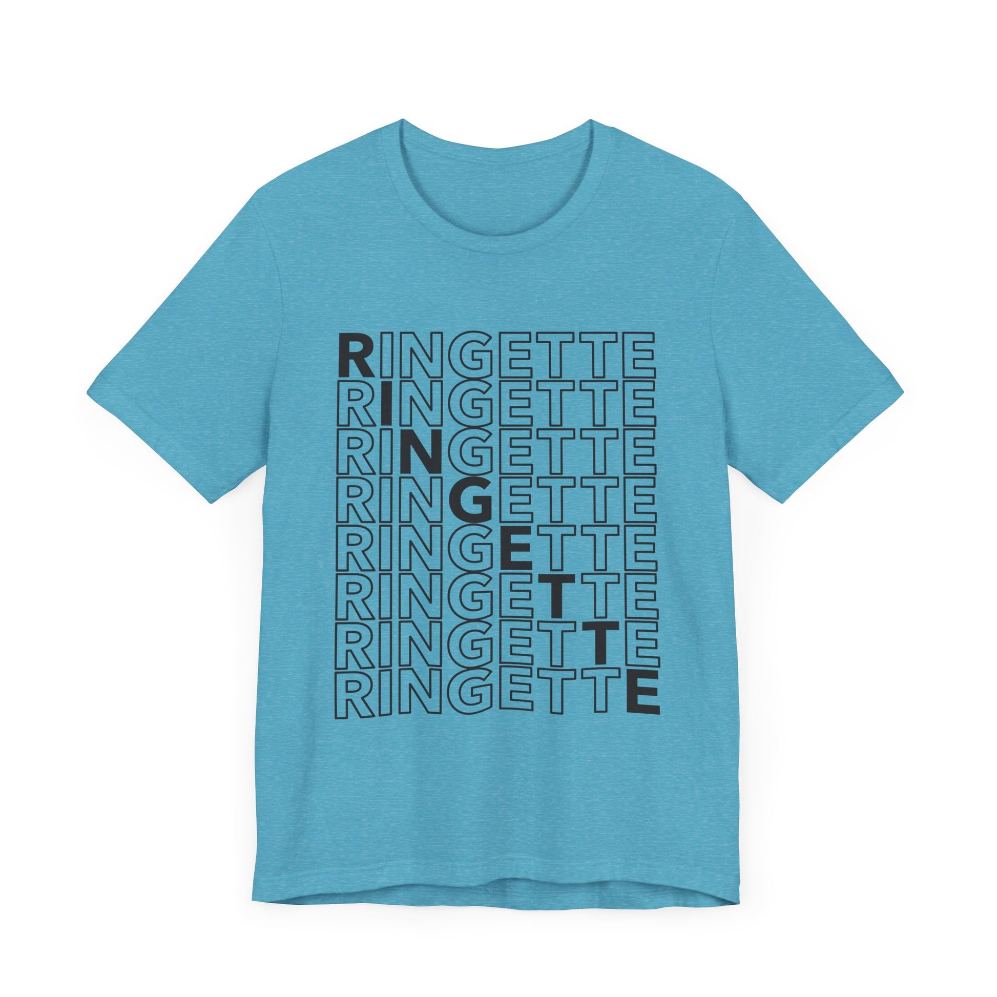 ringette on repeat graphic blue adult t-shirt