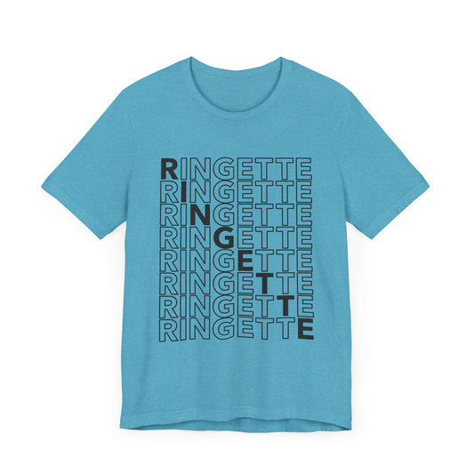 ringette on repeat graphic blue adult t-shirt