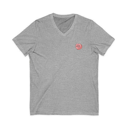 I Heart Ringette - V-Neck - Adult Tee