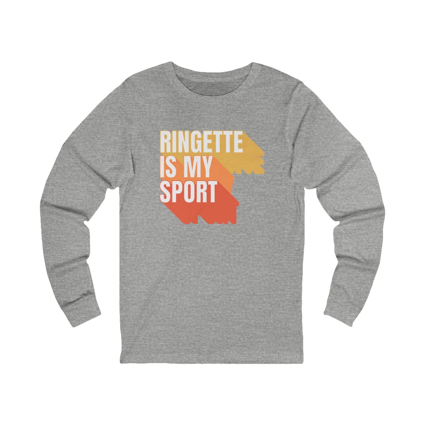 ringette is my sport graphic grey adult long sleeve
