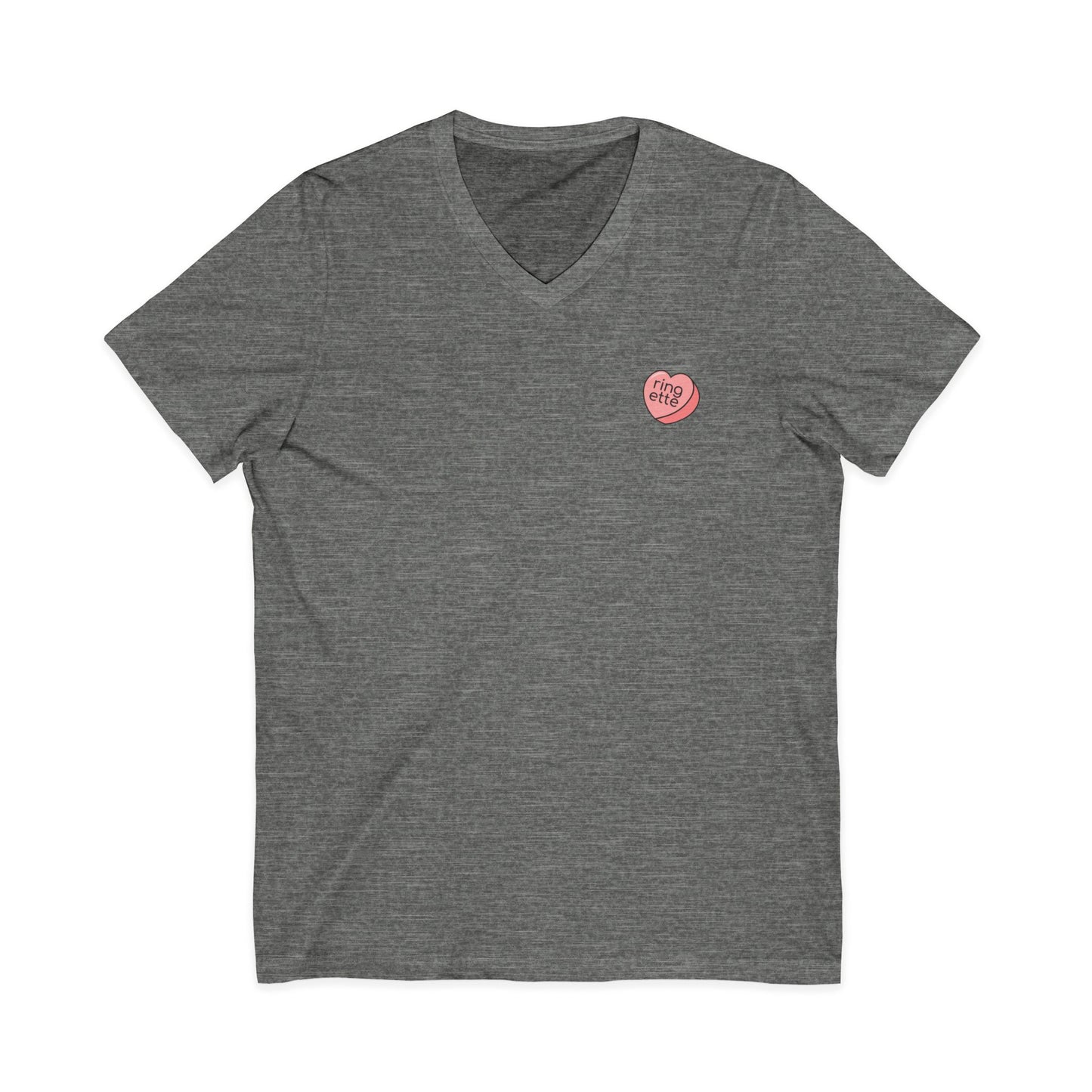 I Heart Ringette - V-Neck - Adult Tee