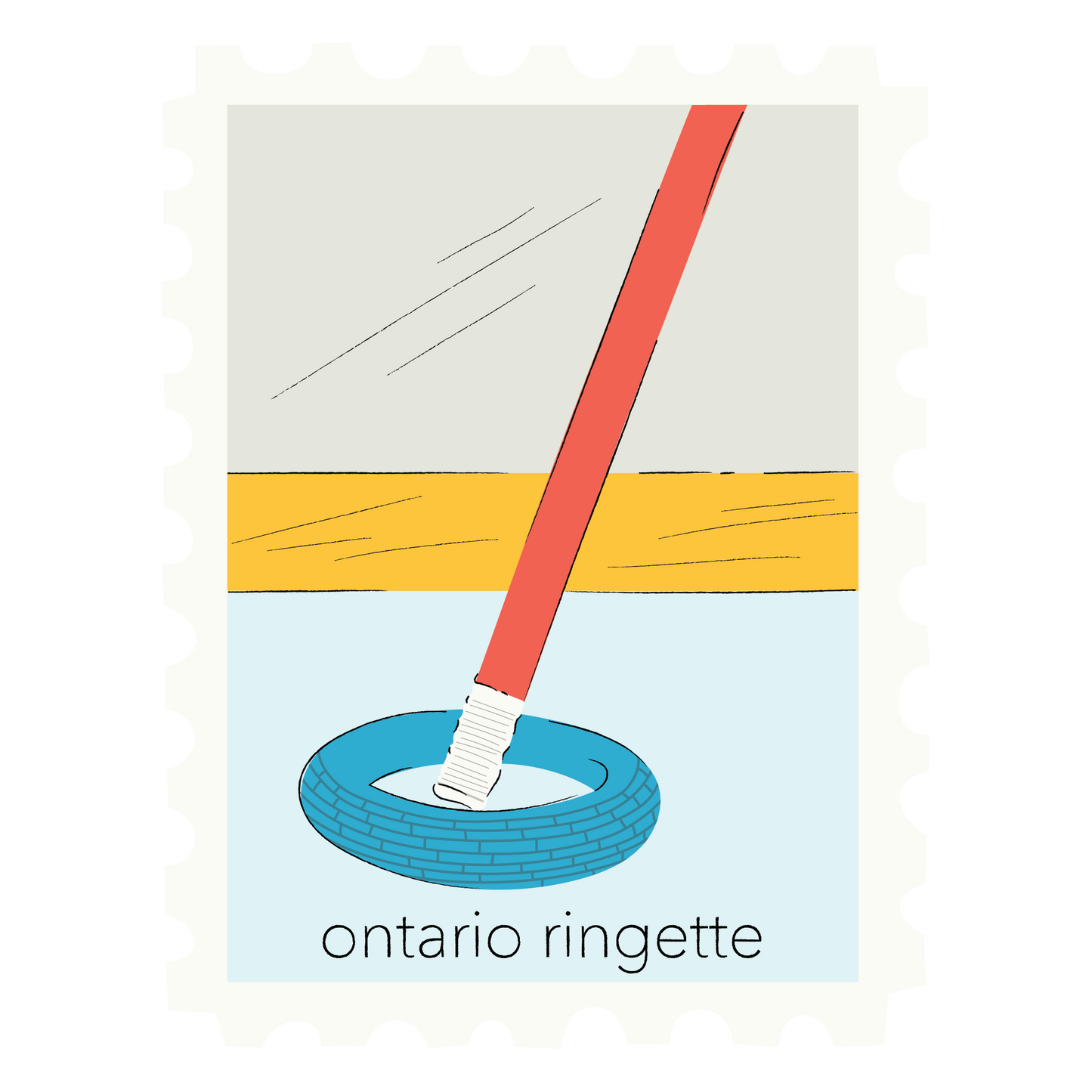 Ringette Stamp Sticker